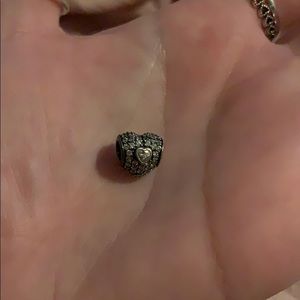 Rinestone heart pandora charm